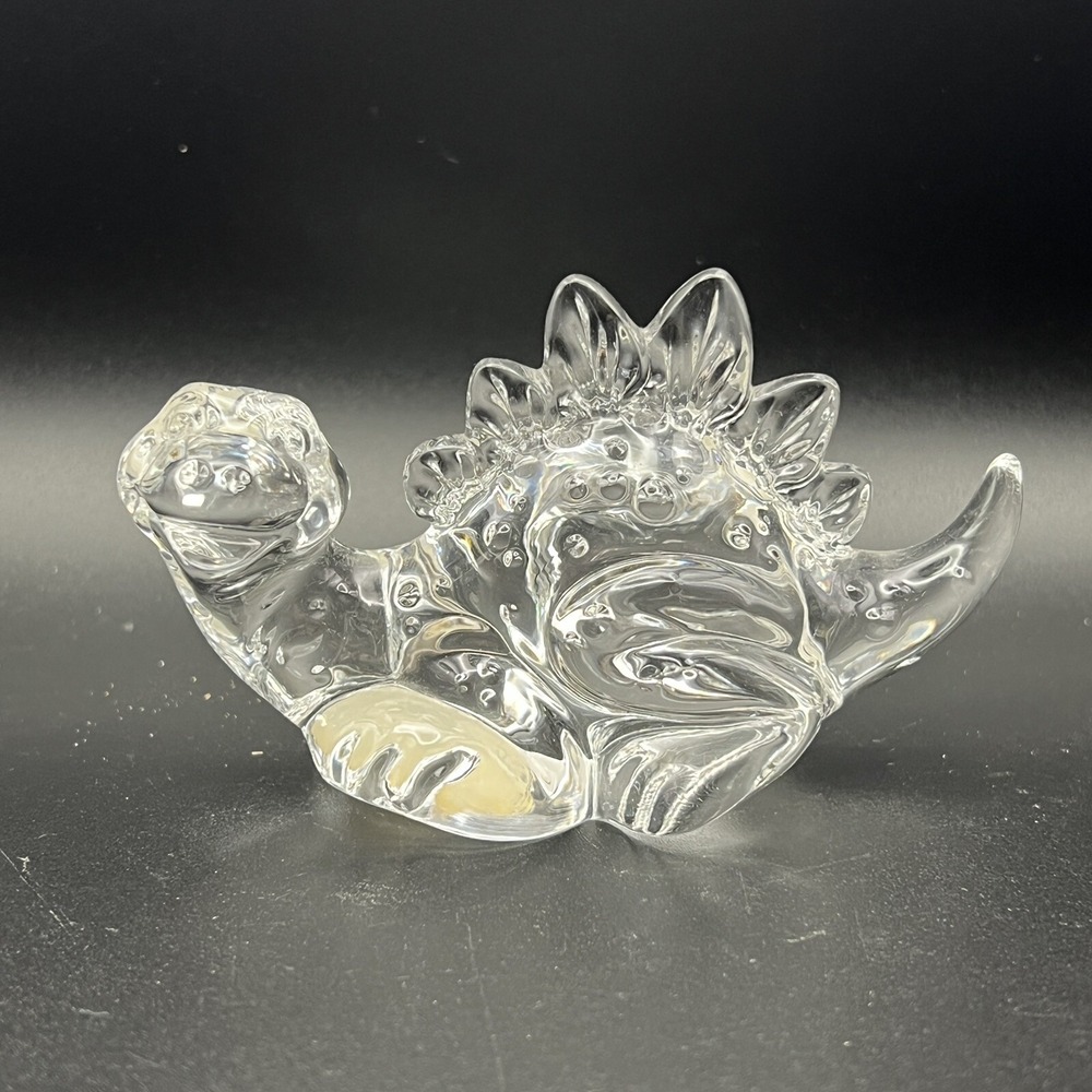 Vtg Princess House Rocking Dinosaur Germany 24% Lead Crystal Figurine